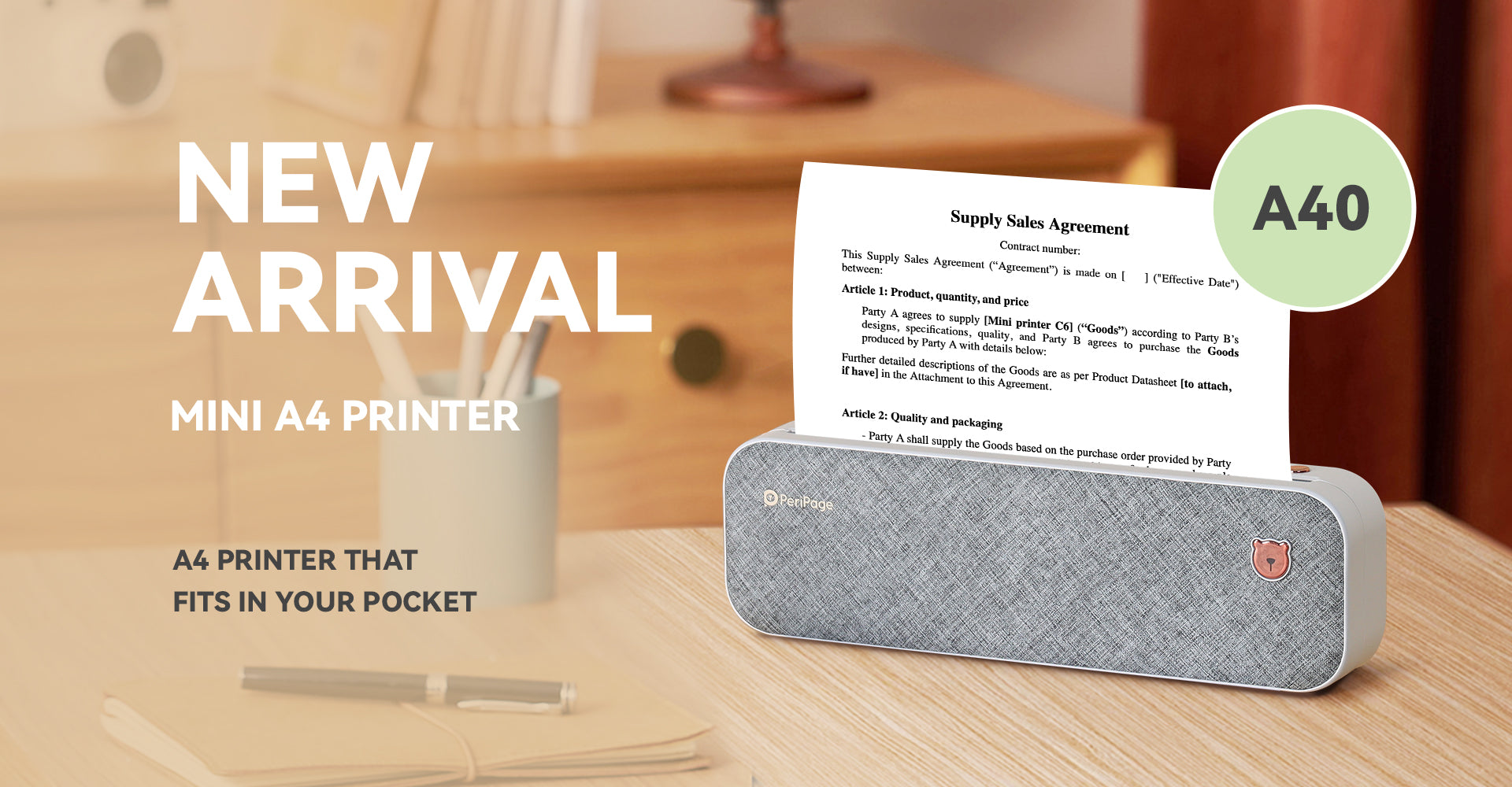 Official PeriPage Mini Printer Portable & Inkless