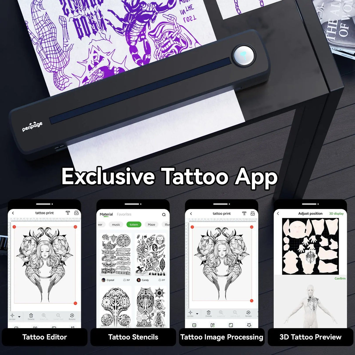 PeriPage P91 Wireless Thermal Tattoo Printers - PeriPage Official Store