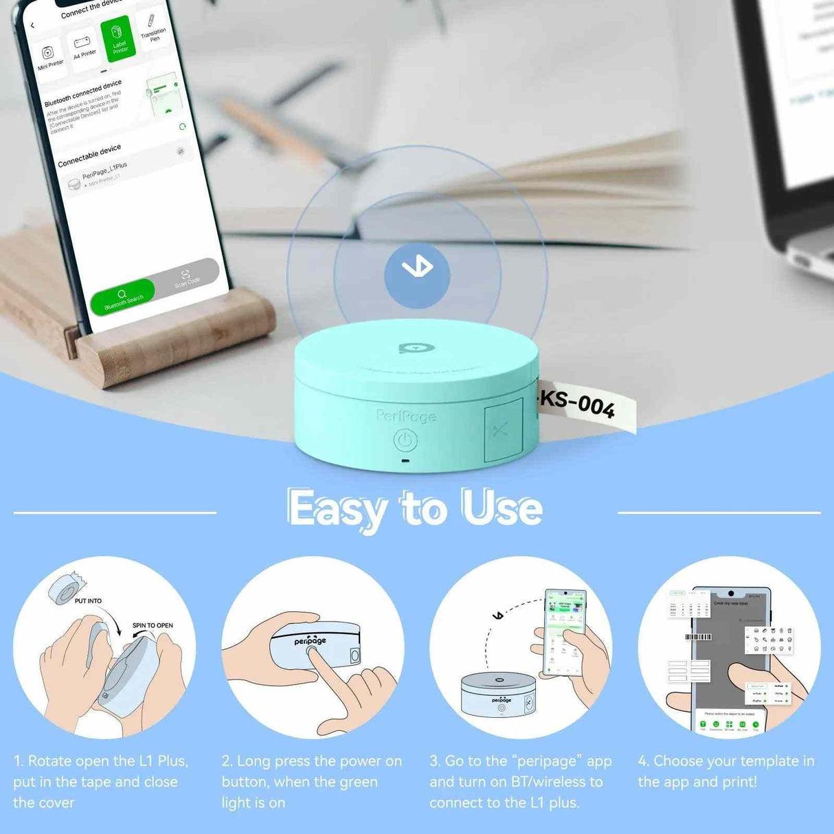 PeriPage L1 Plus Label Maker - PeriPage Official Store