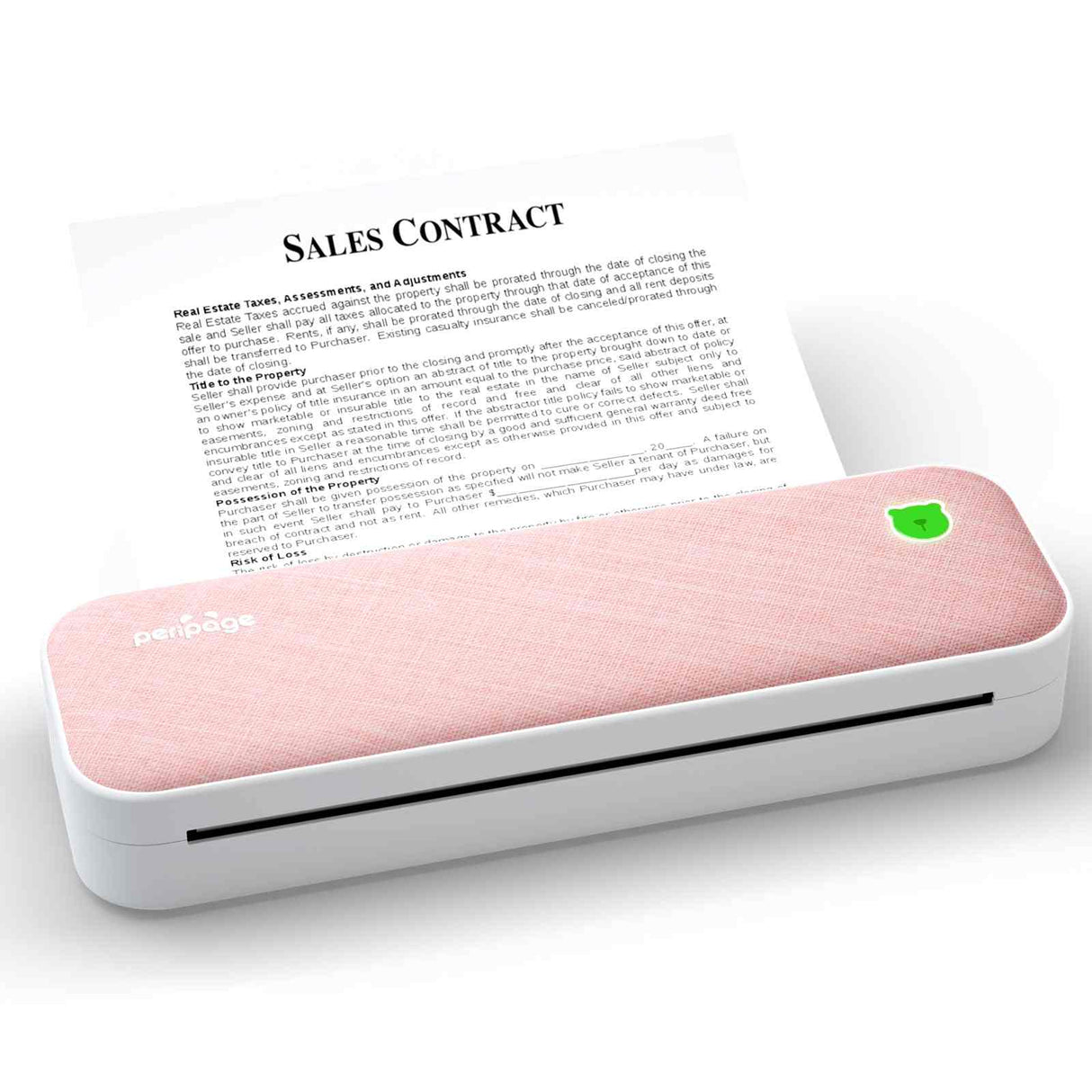 A40 Portable Thermal A4 Printer – 203/304DPI, 2600mAh Battery, Wireless, Inkless