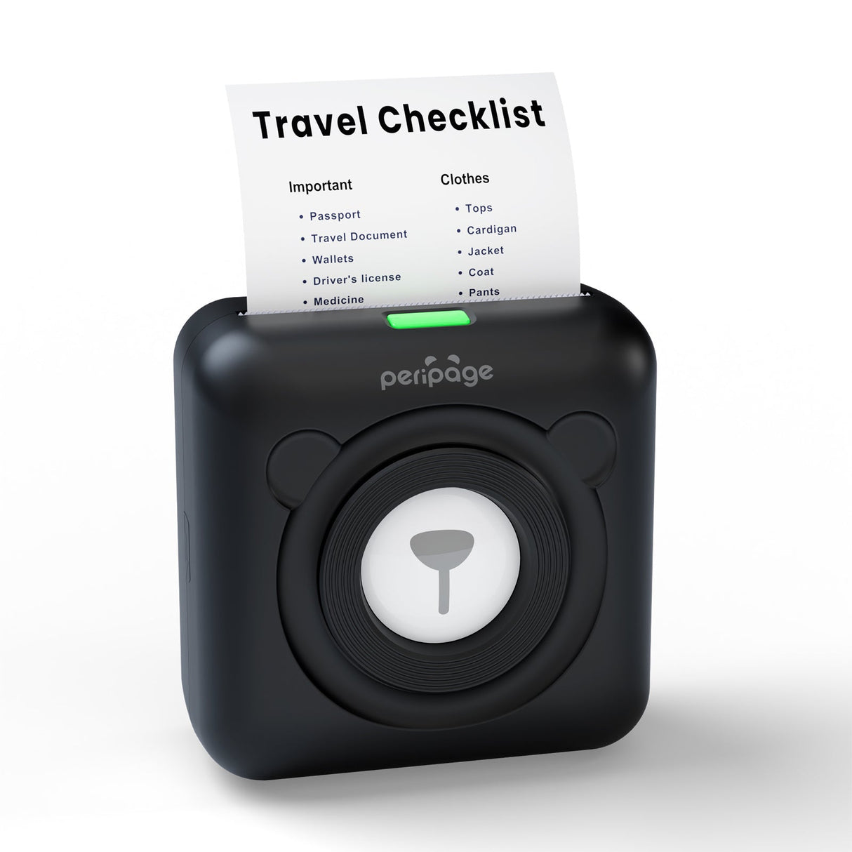 PeriPage A6 Mini Bluetooth thermal printer in brown, compact and inkless with 203/304DPI resolution