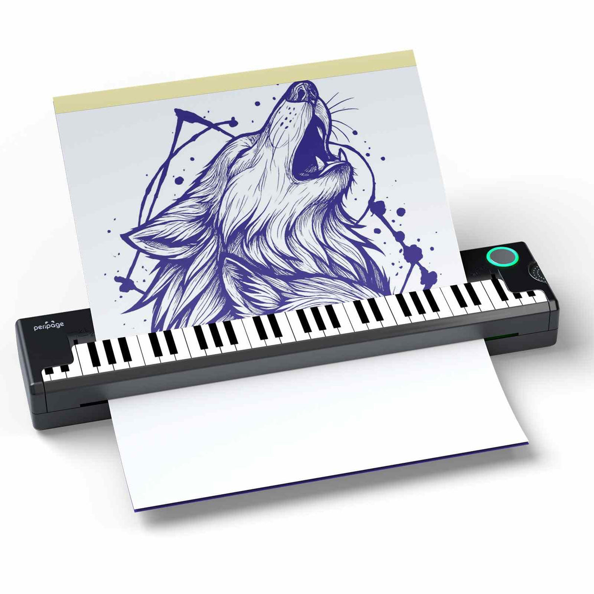 Pino Wireless Tattoo Stencil Printer – Bluetooth & USB, 203DPI, Anti-Wrinkle, App-Enabled