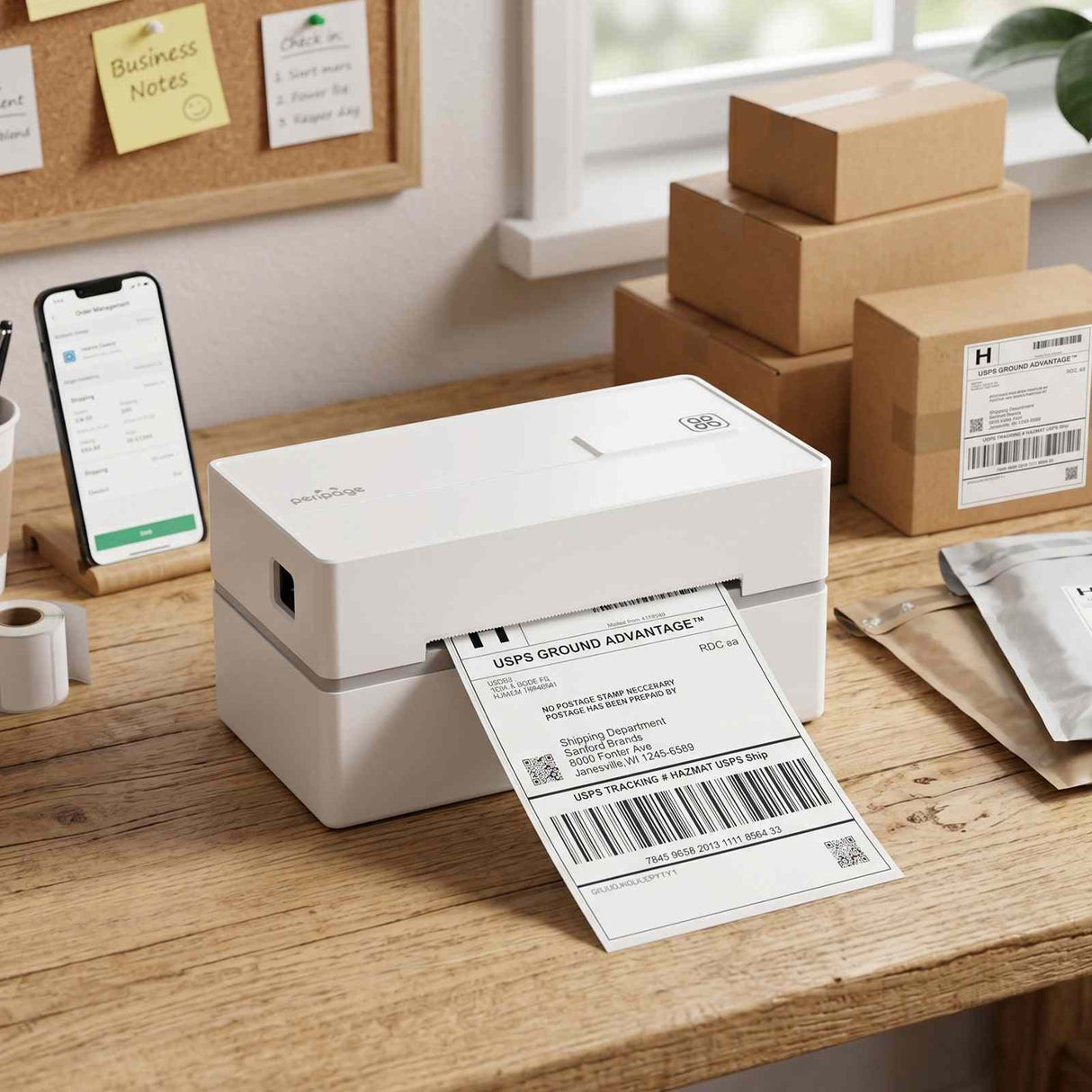 PB40 Shipping Label Printer for Shipping Packages,Support iPhone iPad Android Windows & Mac