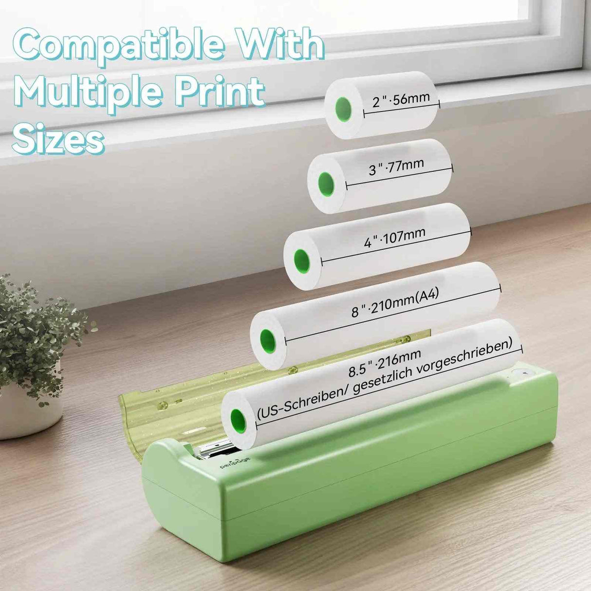 PeriPage P80 wireless thermal printer printing pet photos via Bluetooth connection from smartphone, ideal for instant photo printing at home or outdoors.