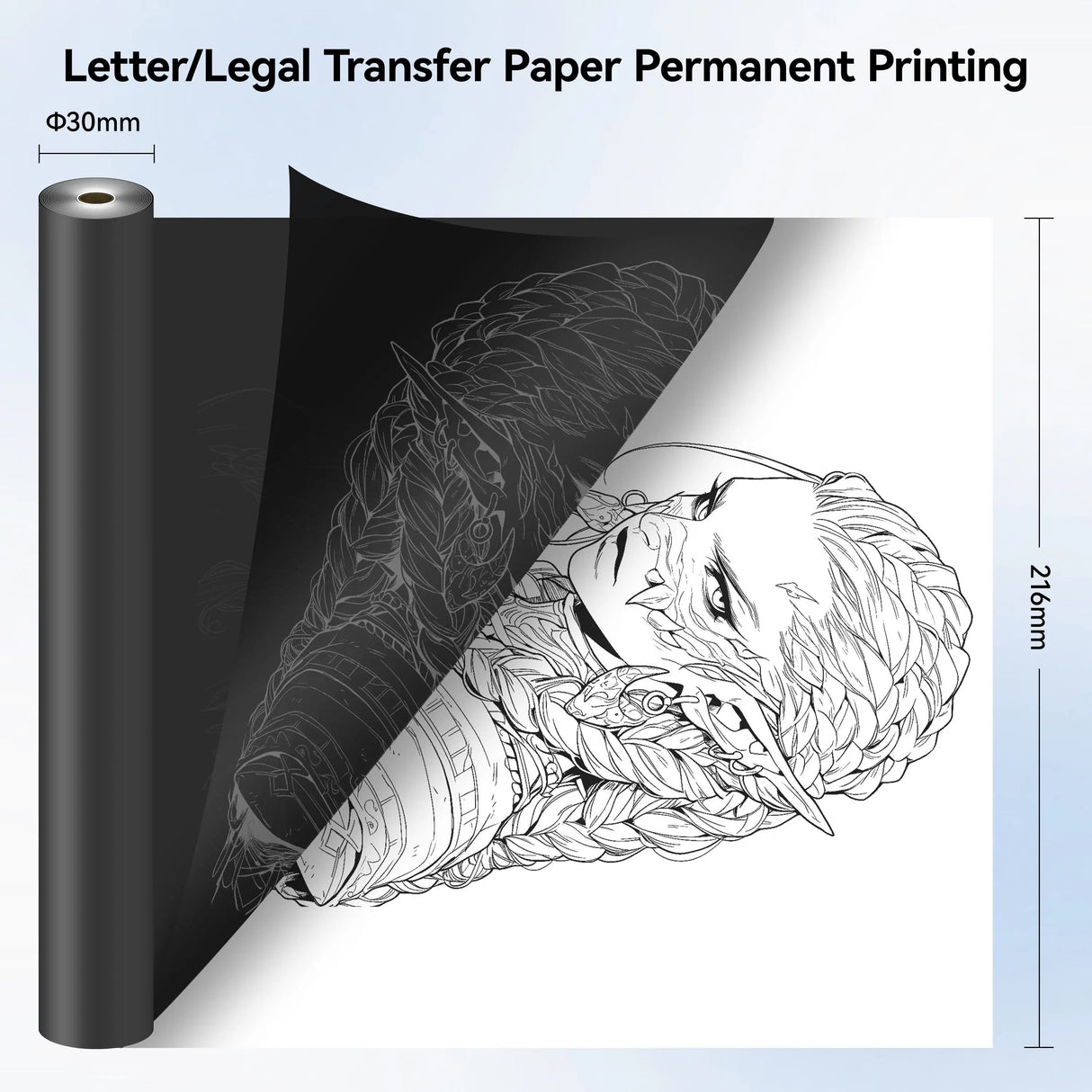 PeriPage A4 Transfer Paper printing document with ink-less and fade-less result using PeriPage A40 printer.