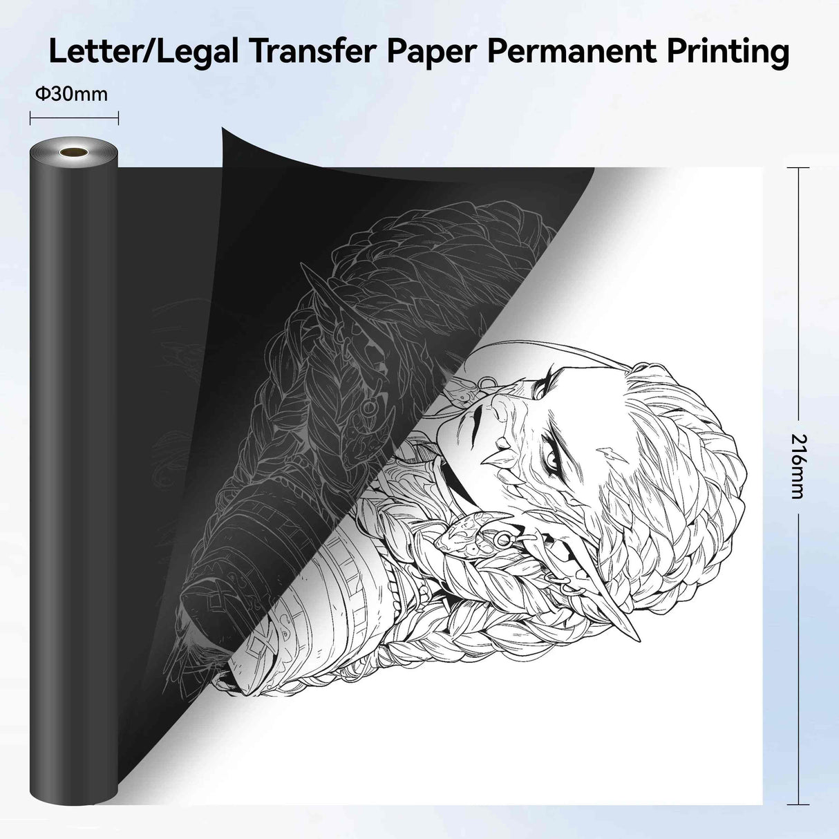 PeriPage A4 Transfer Paper printing document with ink-less and fade-less result using PeriPage A40 printer.