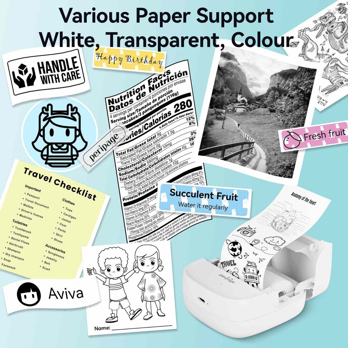 Your ultimate travel and mobile office companion - the PeriPage P22 portable thermal printer fits in any bag, ready to print tickets, notes, and documents anywhere.