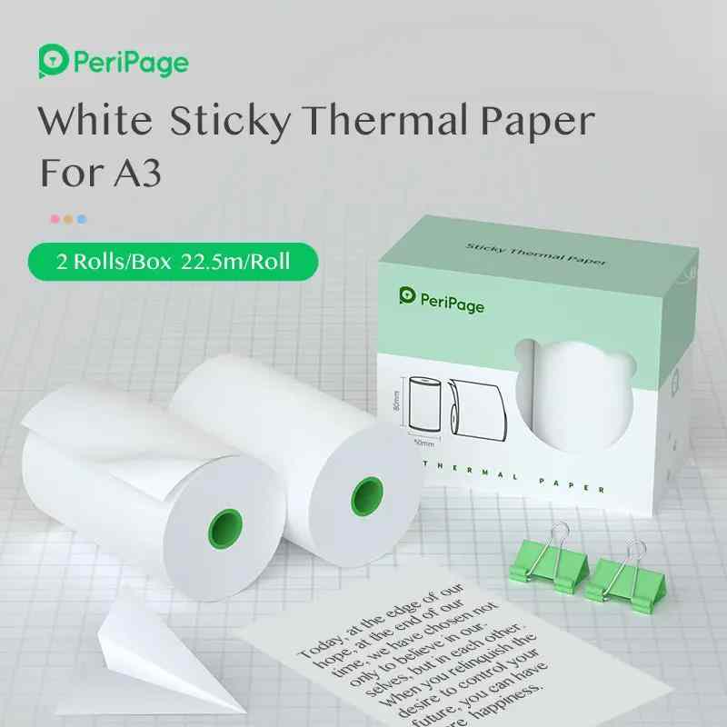 PeriPage A3 80×50mm Thermal Paper 2-Rolls/Box