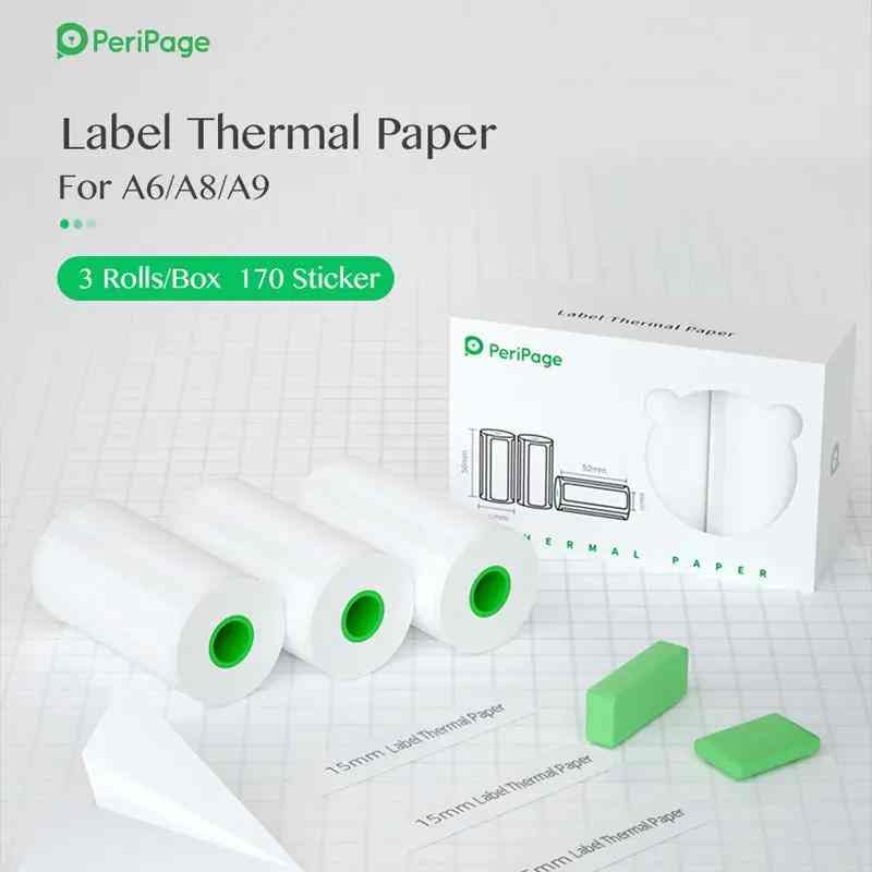 PeriPage A6 15mm Label Sticker 3-Rolls/Box - PeriPage Official Store