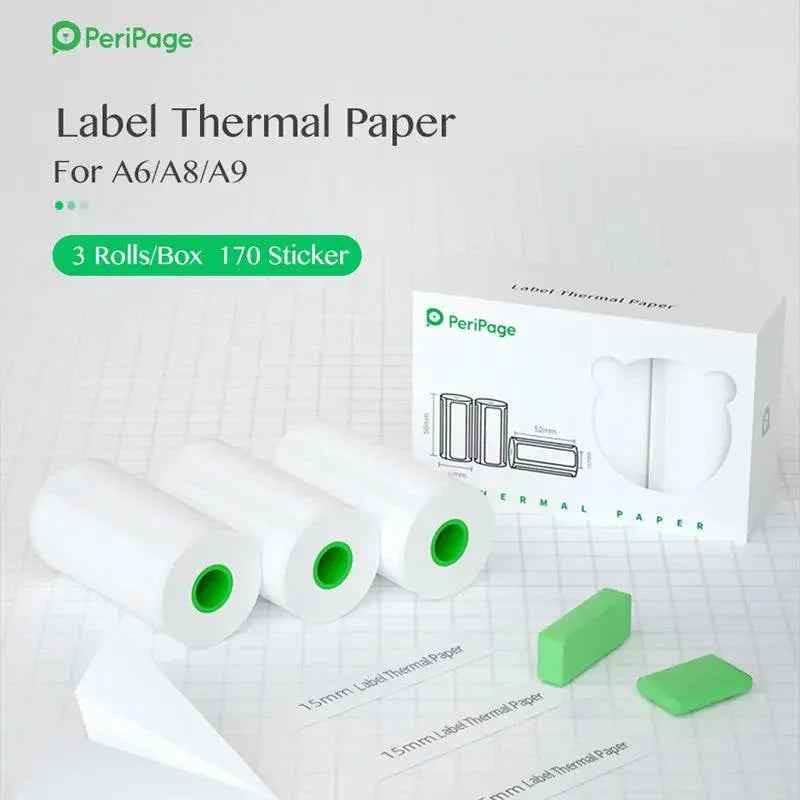 PeriPage 50mm Label Sticker Paper - High-quality thermal label stickers with easy peel-off feature, perfect for printing labels and other uses