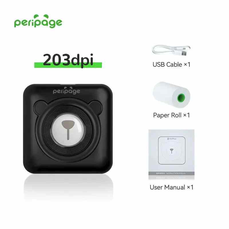 PeriPage A6 Mini Bluetooth Portable Printer Printing Cute Photos and Notes on Thermal Paper