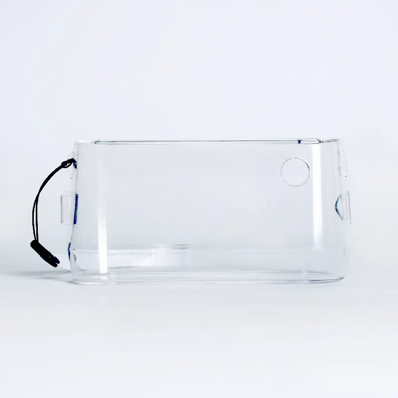 Clear PeriPage A9 Max Protection Case with durable plastic, designed for secure storage and transport of the PeriPage A9 printer. Includes a lanyard for portability