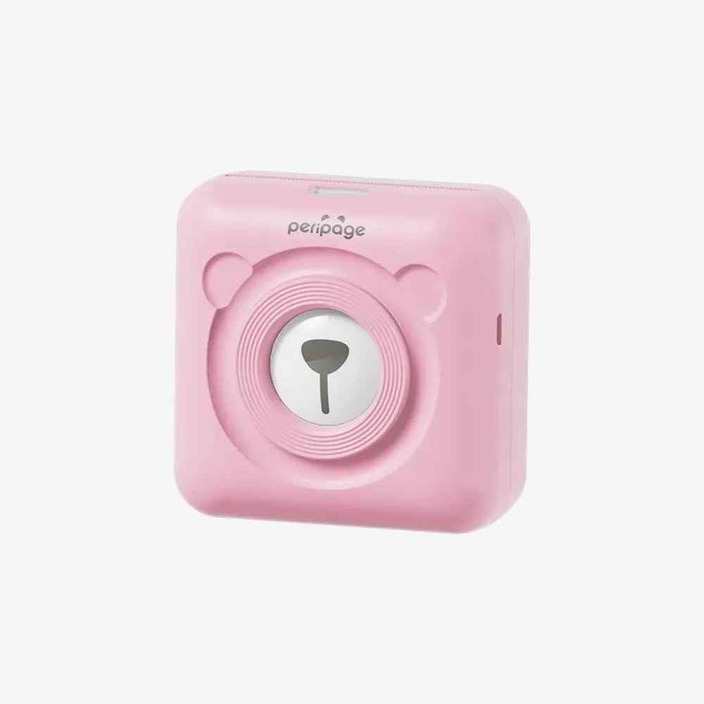 Pink PeriPage mini thermal printer, compact Bluetooth photo and label printer for everyday use