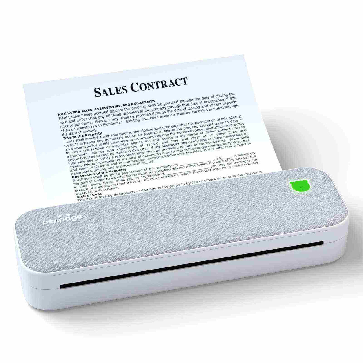 PeriPage A40 Portable Thermal A4 Printer - Wireless Inkless Document Printing for Mobile Office & Travel