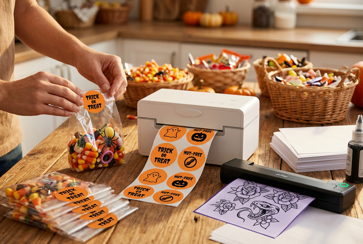 Last-Minute Halloween Treat Bags: How to Print Custom Candy Labels & Allergy Stickers at Home (Zero Ink)