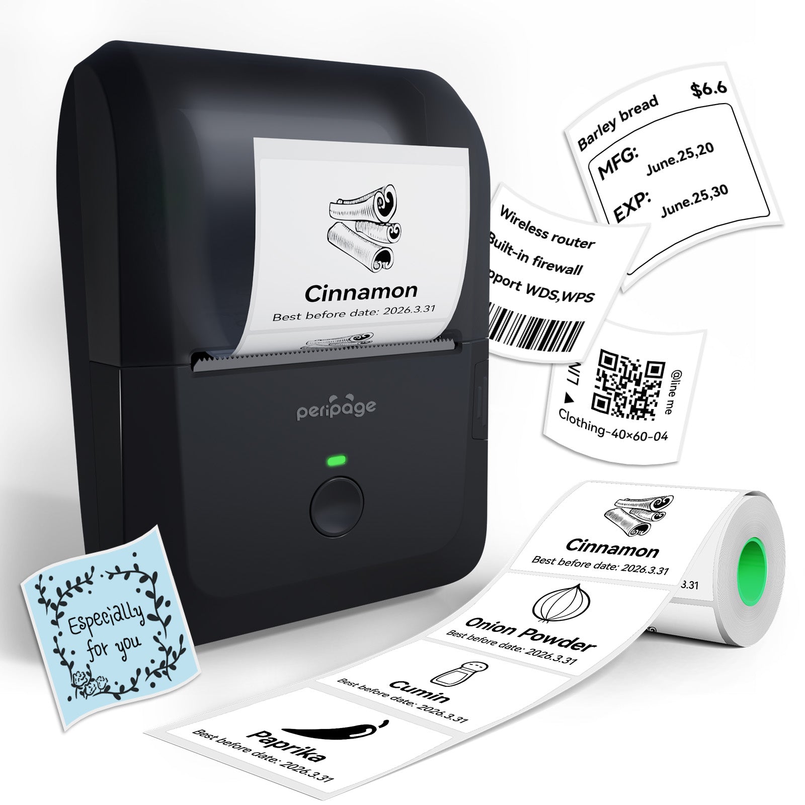 PB20 Bluethooth Label Printer, 2 Inch Portable PictureThermal Printer