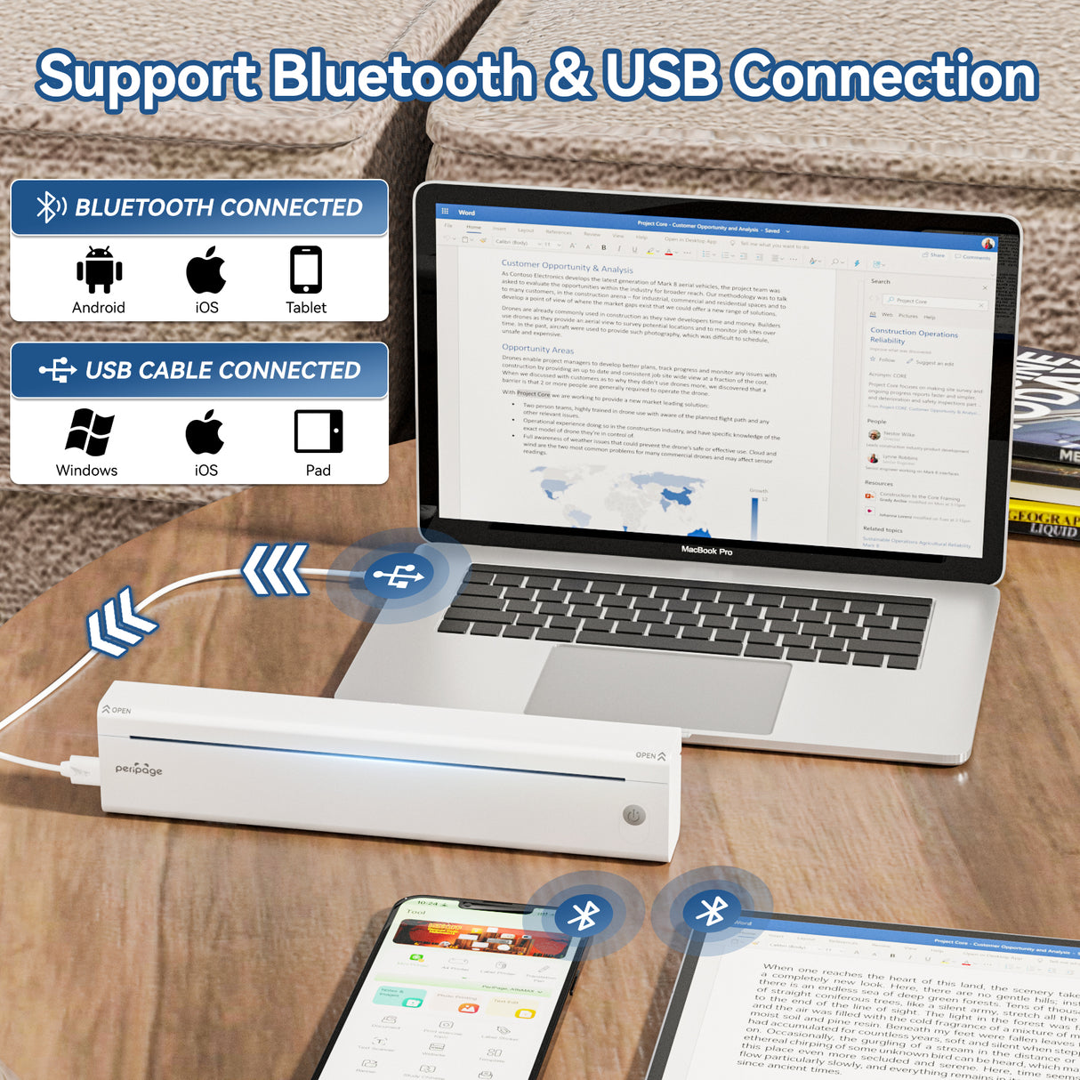 PeriPage P85 Portable Thermal Printer HD