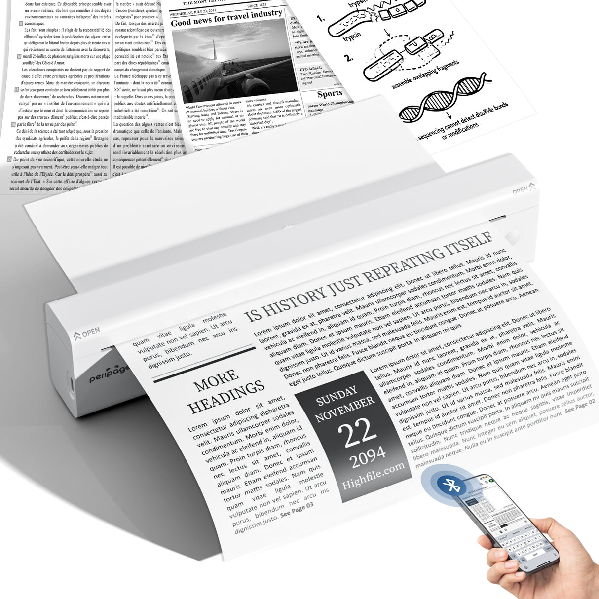 PeriPage P85 Portable Thermal Printer HD