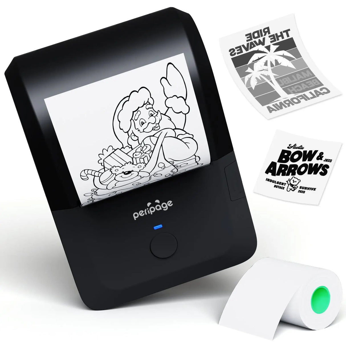 PB20 Bluetooth Label Printer, 2 Inch Portable Picture Thermal Printer, featuring a 3D front view of the product.