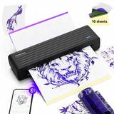P93 Tattoo and A4 Stencil Printer with 304DPI, Bluetooth, USB, adjustable size