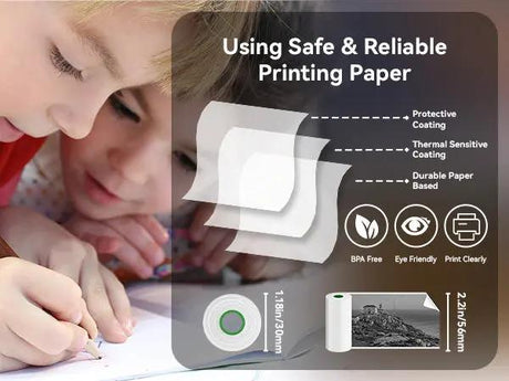 Experience instant printing convenience with PeriPage 56mm paper - optimized for most mini thermal printers, ready to use right out of the box.