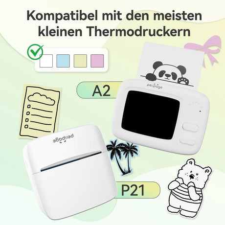 Compatible Printers for PeriPage 77x30mm Thermal Paper - Works with A2, P21, A9, A3X and Most Mini Thermal Printers