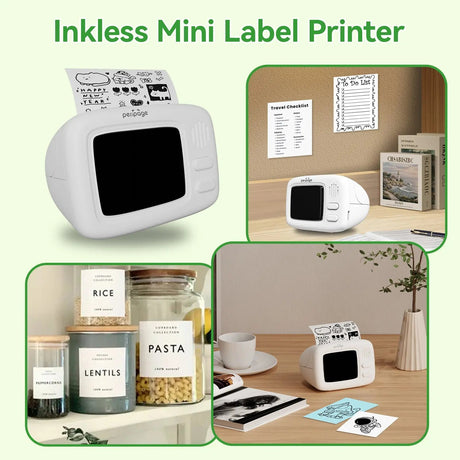 PeriPage A2 Portable Thermal Printer printing a bistro menu, showing its ability to print receipts or notes
