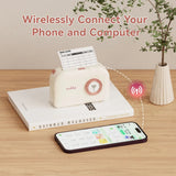 PeriPage A3X Mini Pocket Thermal Printer printing colorful kitchen labels for jars and containers, ideal for home organization.