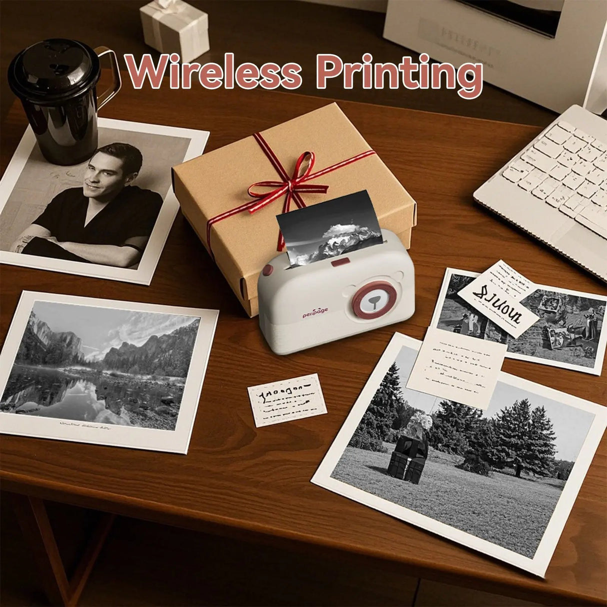 PeriPage A3X Mini Pocket Thermal Printer printing images and notes, perfect for creative decoration or daily reminders.