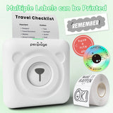 Print multiple labels at once with the PeriPage A6 - create detailed travel checklists for documents, clothes, and reminders with ease.