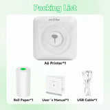 Enjoy seamless wireless Bluetooth printing with the compact PeriPage A6 thermal pocket printer for all your labeling needs.

