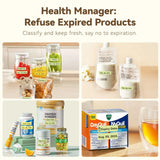 PeriPage P10 Label Printer used for labeling food and medicine containers, perfect for home health management.