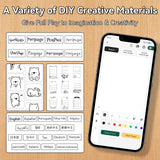 Unleash creativity with PeriPage P21's multilingual support and diverse DIY materials - includes font options and layout settings for custom projects.