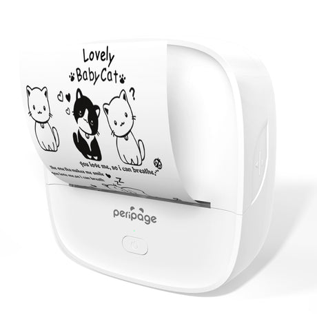 Create personalized labels and cute messages like 'Lovely BabyCat' with the PeriPage P22 portable thermal printer.