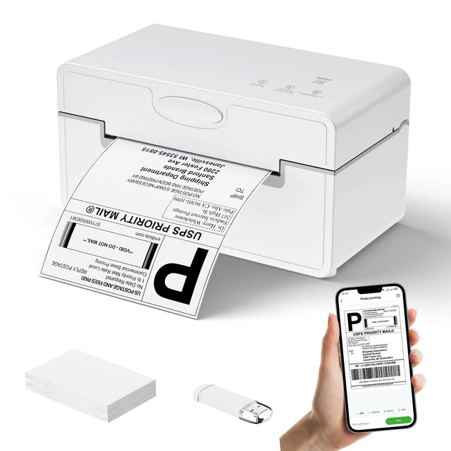 Streamline your shipping and organization with the PeriPage PB41 label printer. Perfect for printing USPS priority labels and warehouse tags with inkless efficiency.