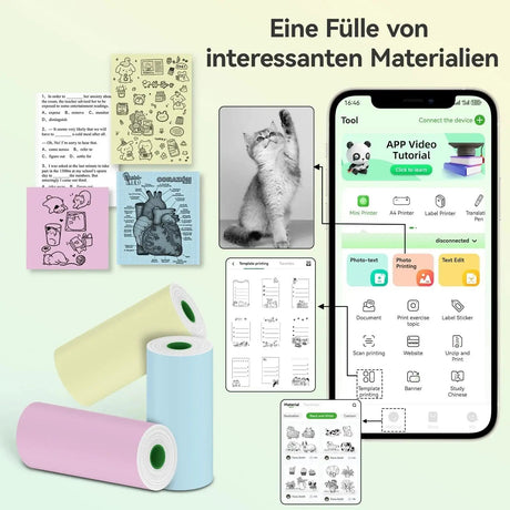 Happy Parent-Child Crafting Time with PeriPage 77x30mm Thermal Paper for Labels and Creative Projects