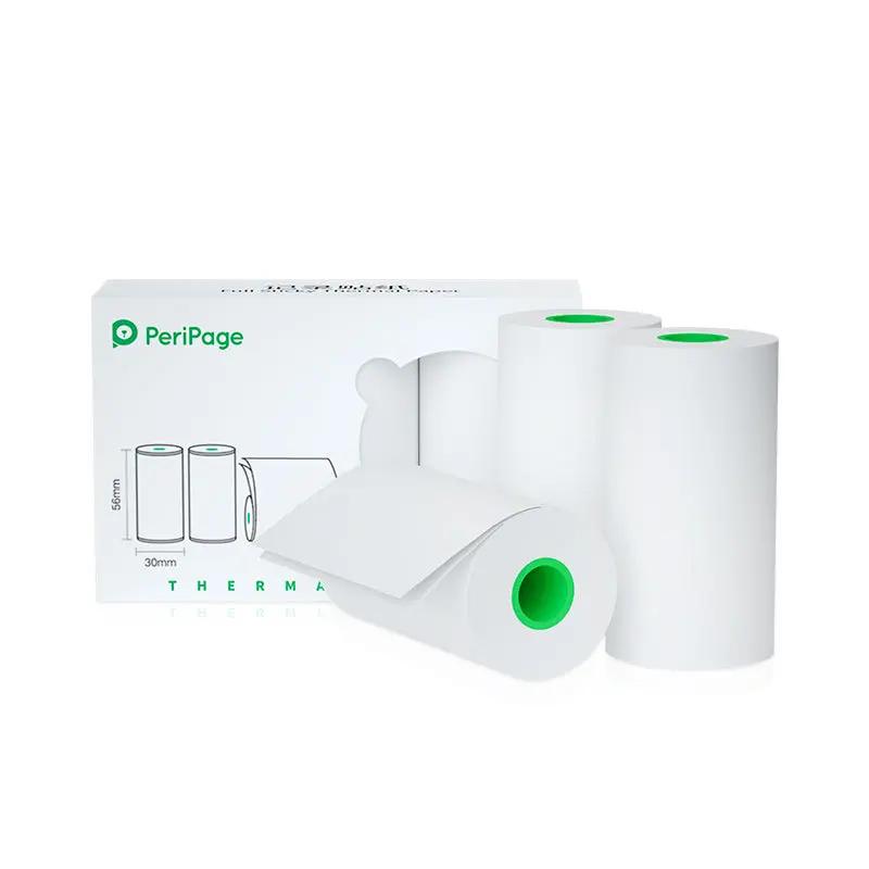 PeriPage A6 56×30mm Full Sticky PeriPage A6 56×30mm Full Sticky Thermal Paper 3 Rolls/Box for Mini Printers - Perfect for Labeling, Printing, and Sticky Notes