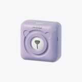 PeriPage A6 Mini Printer in purple color with a clean design, perfect for portable printing. Ideal for everyday labeling, note-taking, and photo printing. Compact and user-friendly for all ages