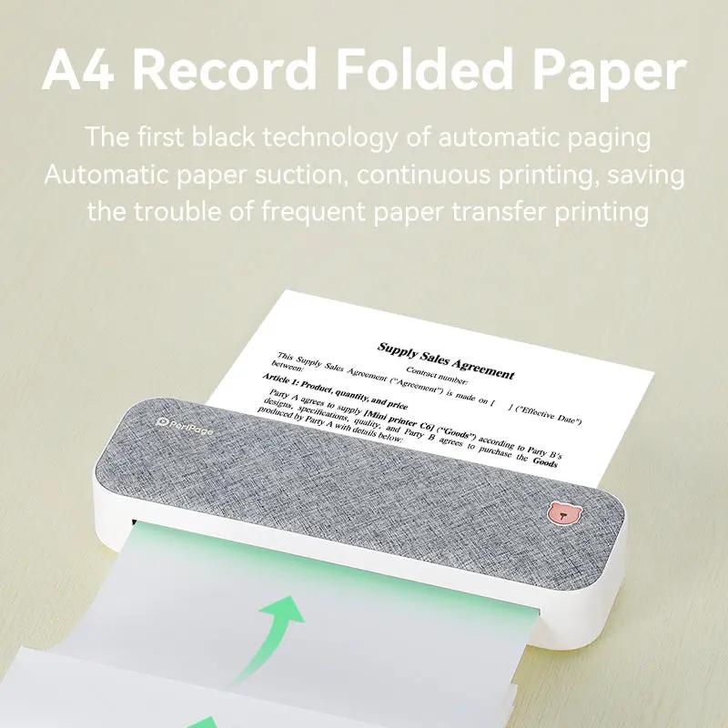 PeriPage A4 Thermal Paper for Record Printing, Smooth and Clear with No Carbon or Ink