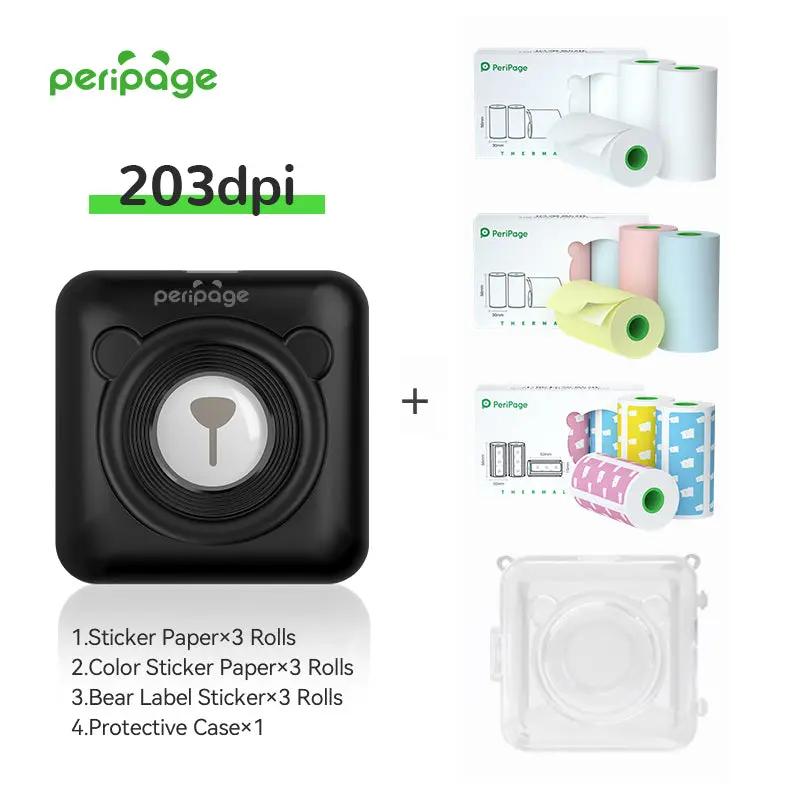 PeriPage A6 Mini Bluetooth Thermal Printer Printing Colorful Notes and Stickers via Mobile App