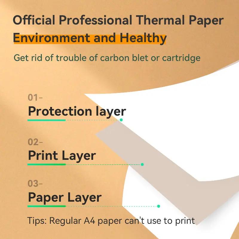 PeriPage Official Professional Thermal Paper - Protection, Print, and Paper Layers for Clear and Healthy Printing